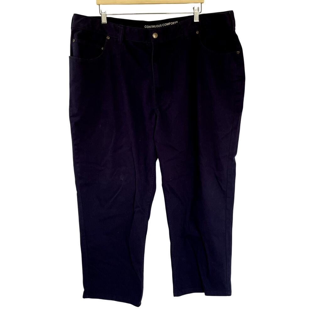 Harbor Bay DXL Continuous Comfort waistband 46 waist‎ cotton spandex navy pants